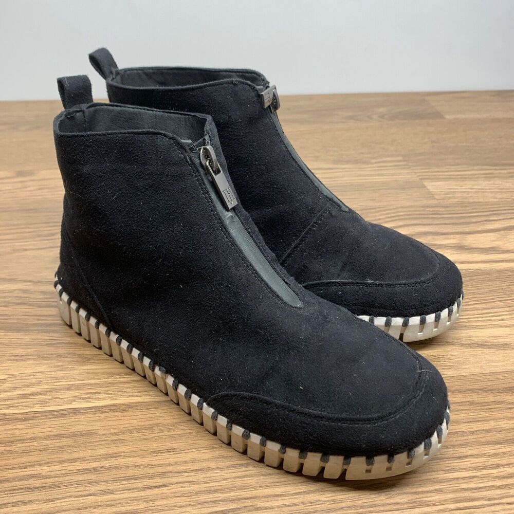 Ilse Jacobsenโ Tulip Black Faux Fur Lined Zip Ankle Boots 39 Womens 8.5 - 9